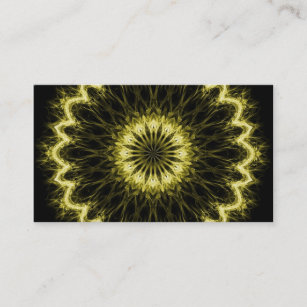 Gold Flaming Flower Business Card