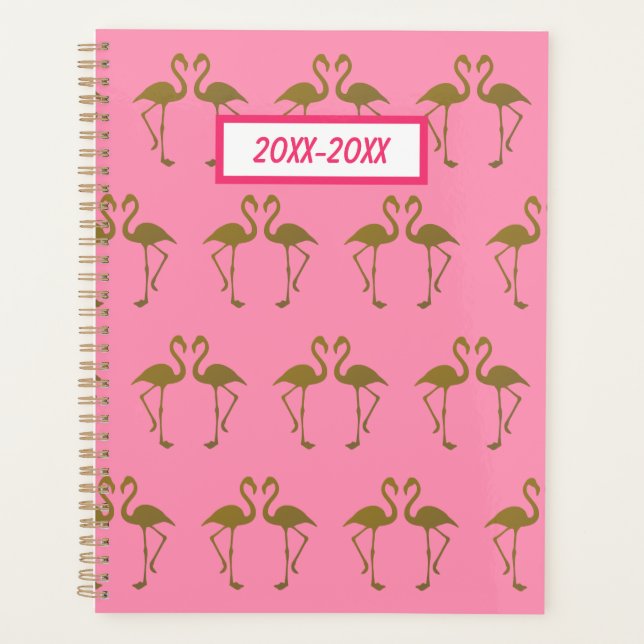 Gold Flamingo Planner (Front)