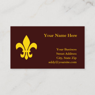 Gold Fleur de Lis Business Card
