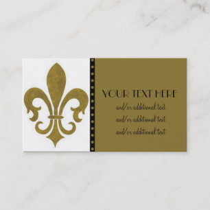 Gold Fleur De Lis Business Card