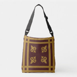 Gold Fleur-de-lis Crossbody Bag