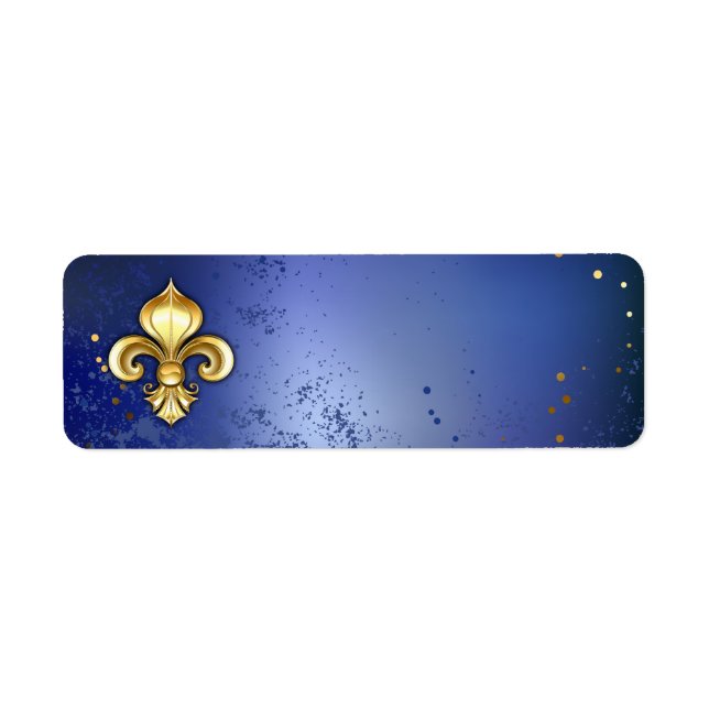 Gold Fleur de Lis on Blue (Front)