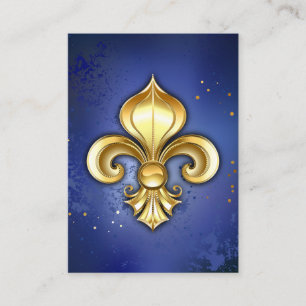 Gold Fleur de Lis on Blue Appointment Card