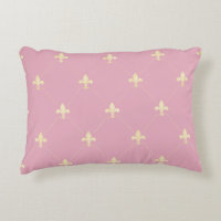 Gold Fleur-de-Lis Pink
