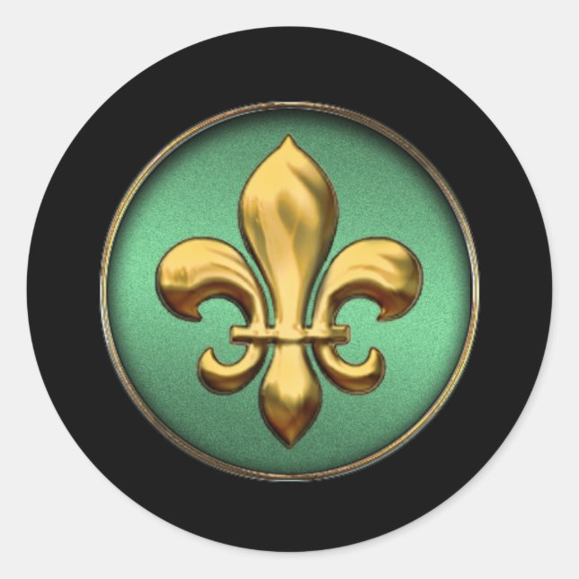 Gold Fleur de Lis Sticker (Front)