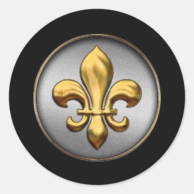 Gold Fleur de Lis Sticker (Front)