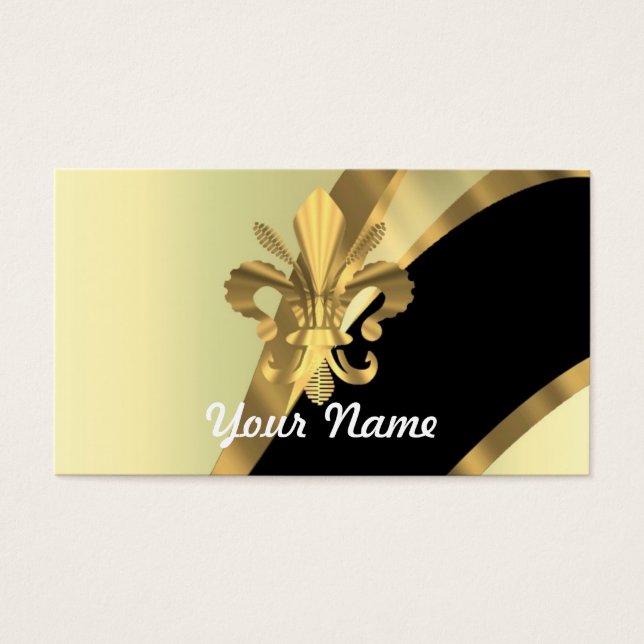 Gold fleur de lys personalised (Front)