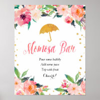 Gold Floral April Shower Momosa Bar