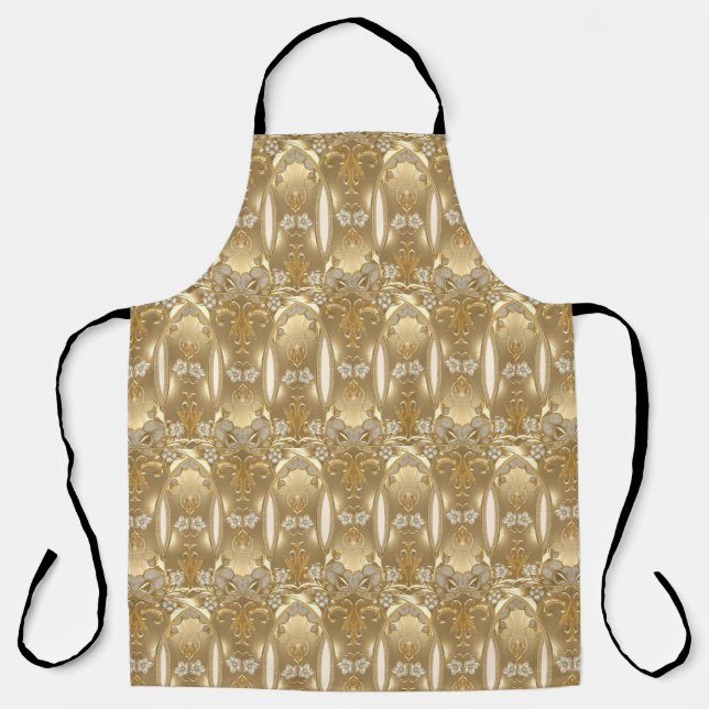 Gold Floral Apron (Front)