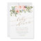 Gold Floral Baby Shower Invitation Girl
