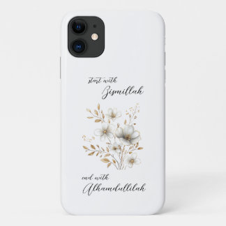 Gold Floral Bismillah Alhamdulliah Case-Mate iPhone Case