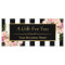 Gold Floral Black White Stripes Gift Certificate