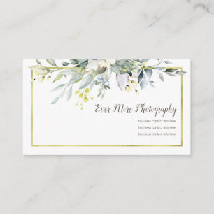 Gold Floral Boho Business Cards Photography