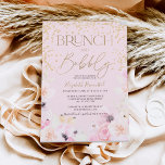 Gold floral brunch bubbly bridal shower budget<br><div class="desc">Soft pastel loose floral watercolor affordable low budget bridal shower party ,  brunch and bubbly with hand painted light soft pastel pink,  yellow,  peach flowers arrangement and modern and chic script calligraphy  and gold glitter sparkles confetti,  and a gold elegant script.</div>