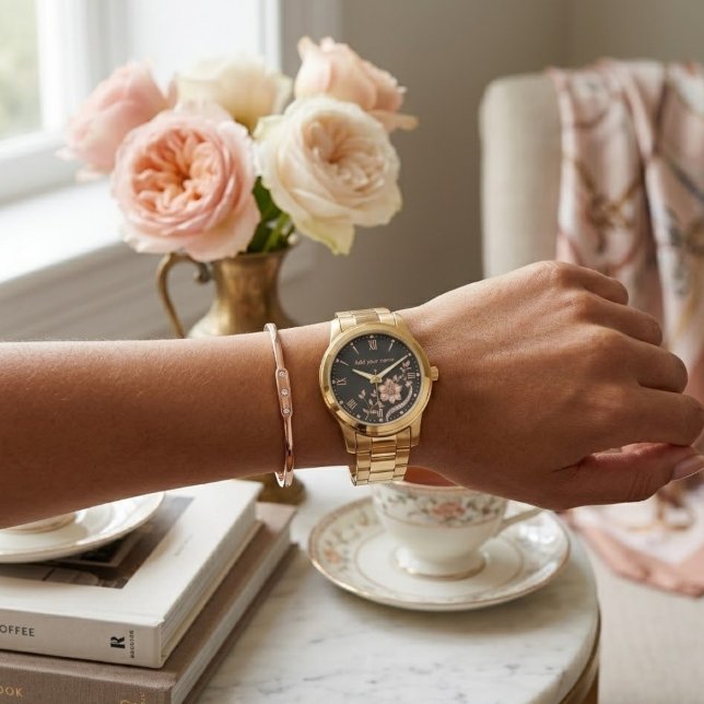 Gold Floral Custom Watch (Creator Uploaded)