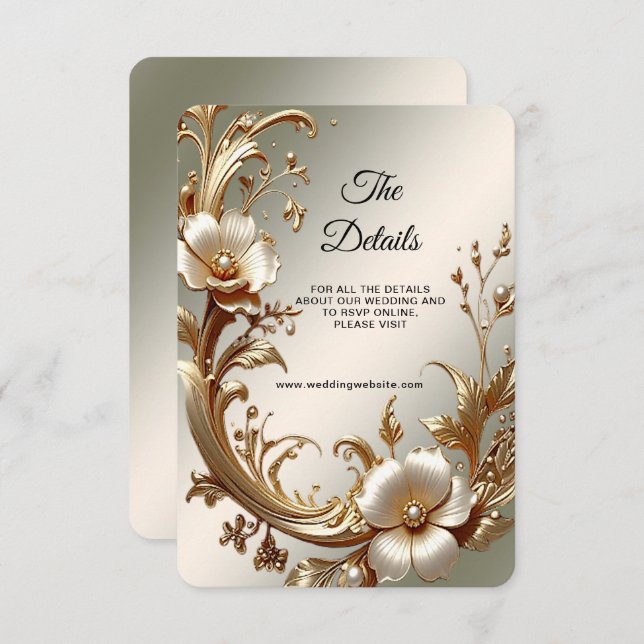 Gold Floral Detail Enclosure (Front/Back)