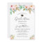 Gold Floral Graduation Party Invitation