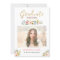 Gold Floral Graduation Party Invitation