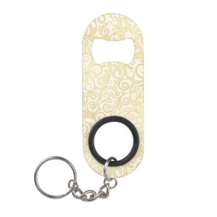 Gold floral leaves pattern