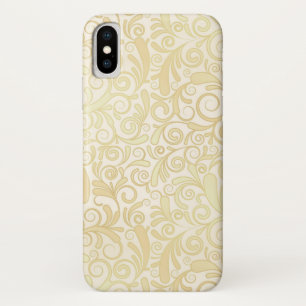 Gold floral leaves pattern Case-Mate iPhone case