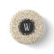 Gold Floral Pattern with Dark Grey Circle Monogram