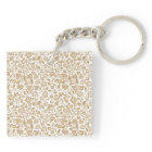 Gold Floral Pattern with Dark Grey Circle Monogram