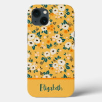 Gold Floral Personalised