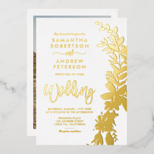 gold floral wreath chic wedding wedding