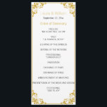Gold Flourish Wedding Program Programme<br><div class="desc">Modern and elegant design printed Gold Flourish Wedding Programs that can be customised with your text. Check out the Graphic Art Design store for other products that match this design!</div>