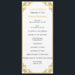 Gold Flourish Wedding Program Programme<br><div class="desc">Modern and elegant design printed Gold Flourish Wedding Programs that can be customised with your text. Check out the Graphic Art Design store for other products that match this design!</div>