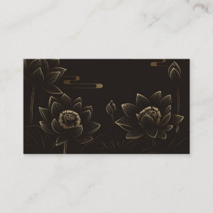 Gold Flower Business Card