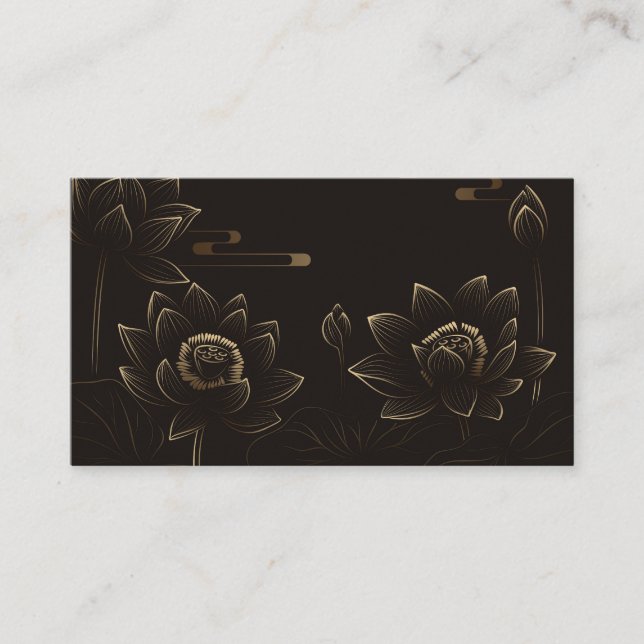 Gold Flower Business Card (Front)