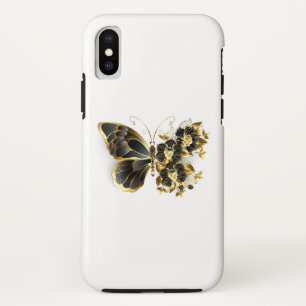 Gold Flower Butterfly with Black Orchid Case-Mate iPhone Case