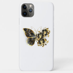 Gold Flower Butterfly with Black Orchid Case-Mate iPhone Case