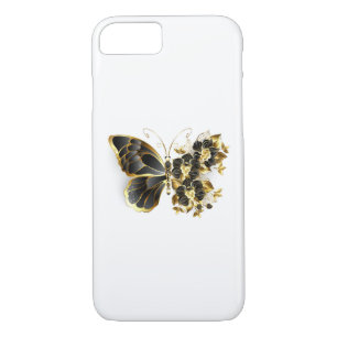 Gold Flower Butterfly with Black Orchid Case-Mate iPhone Case