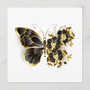 Gold Flower Butterfly with Black Orchid Menu