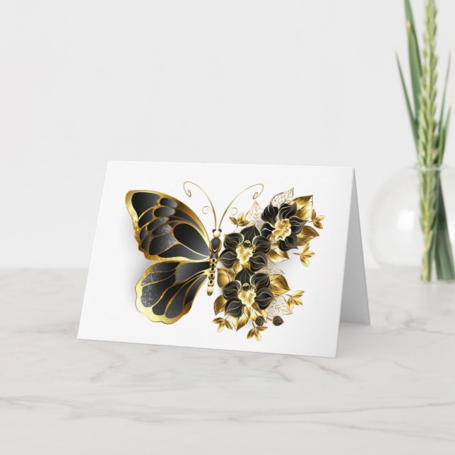 Gold Flower Butterfly with Black Orchid Programme (Front)