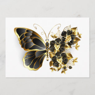 Gold Flower Butterfly with Black Orchid Programme