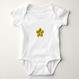 GOLD FLOWER WITH DIAMOND BABY BODYSUIT