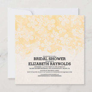 Gold Flowers Bridal Shower Invitations