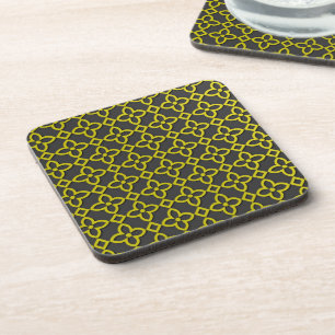 Gold flowers coaster