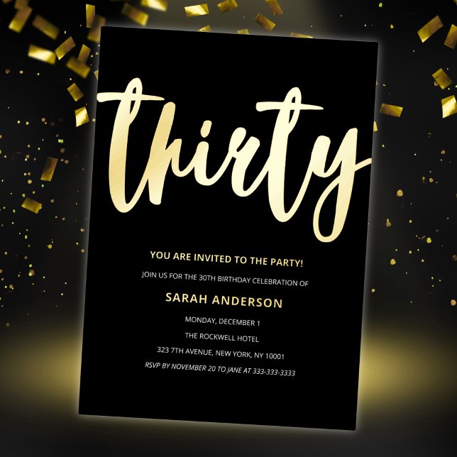 Gold Foil 30th Birthday Party  (Creator Uploaded)