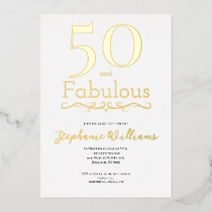 Gold Foil 50 and Fabulous 50th Birthday Party