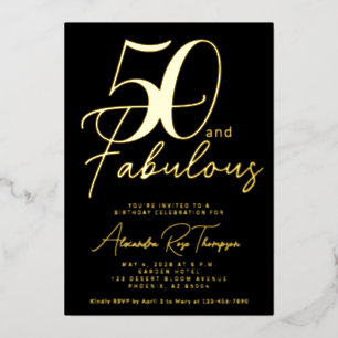 Gold Foil 50 and Fabulous 50th Birthday Party