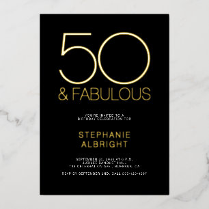 Gold Foil 50 and Fabulous 50th Birthday Party