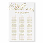 Gold Foil 9 Tables Wedding Seating Chart
