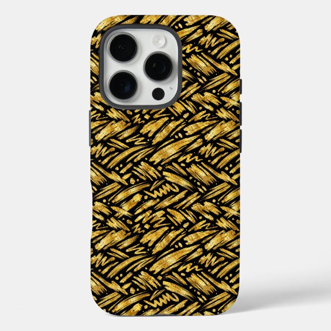 Gold Foil Abstract Pattern Case-Mate iPhone Case (Back)
