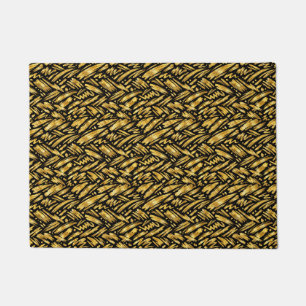 Gold Foil Abstract Pattern Doormat