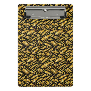 Gold Foil Abstract Pattern Mini Clipboard
