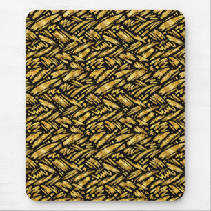 Gold Foil Abstract Pattern Mouse Pad